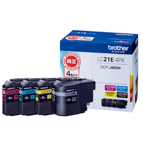 インクカートリッジ（メーカー純正品） お徳用4色パック (LC21E-4PK)