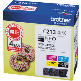 インクカートリッジ（メーカー純正品） お徳用4色パック (LC213-4PK)