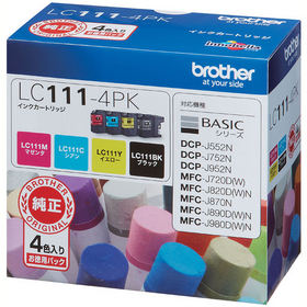 インクカートリッジ（メーカー純正品） お徳用4色パック (LC111-4PK)