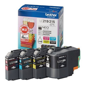 インクカートリッジ（メーカー純正品） お徳用4色パック/大容量タイプ (LC219/215-4PK)