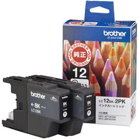 インクカートリッジ（メーカー純正品） お徳用黒2個パック (LC12BK-2PK)