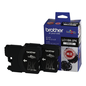 インクカートリッジ（メーカー純正品） お徳用黒2個パック (LC11BK-2PK)