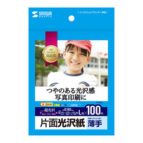 インクジェット用片面光沢紙　L判サイズ100枚入り インクジェット用片面光沢紙　L判サイズ100枚入り