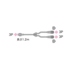 Y型分岐コード(3P) Y型分岐コード(3P) (SJ-NH06-Y12-3P)