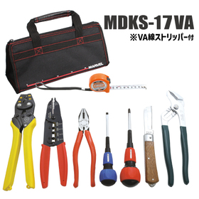 電気工事士 技能試験工具セット 標準工具+VA線ストリッパーセット (MDKS-17VA)
