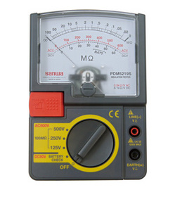 絶縁抵抗計 測定電圧レンジ: 125V・250V・500V (PDM-5219S)