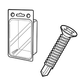 ピアスネジ（ステンレス）（サラ） 皿頭4φ×13mm（150本入/ブリスターパック） (PS-413P)