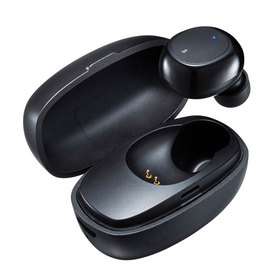 超小型Bluetooth片耳ヘッドセット（充電ケース付き） [MM-BTMH52BK]
