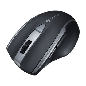 静音BluetoothブルーLEDマウス（5ボタン） [MA-BTBL167BK] (MA-BTBL167BK)