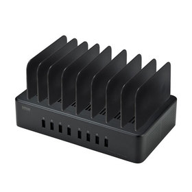 USB充電スタンド(8ポート・合計19.2A・高耐久タイプ) [ACA-STN74BK]