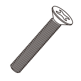 ＩＳＯサラ小ネジ 皿頭M4φ×60mm（70本入/ブリスターパック）