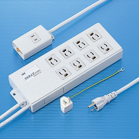抜け止めタップ （手元集中スイッチ付き・3P・8個口・2m） (TAP-3804N)