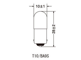 電球形状T10/口金BA9S [T10/BA9Sタイプ] 8V 0.15A （10個入）