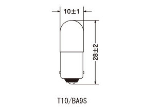 電球形状T10/口金BA9S [T10/BA9Sタイプ] 12V 0.11A （10個入）