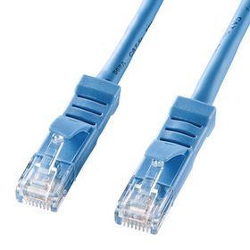 L型カテゴリ5eより線LANケーブル KB-T5YL-03LB (KB-T5YL-03LB)