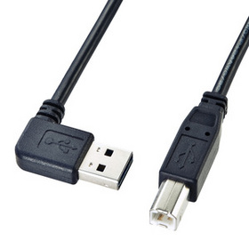 両面挿せるL型USBケーブル (A-B標準）