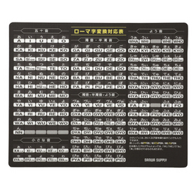 マウスパッド （ローマ字、大、ブラック） (MPD-OP17RL7BK)