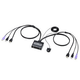 HDMI対応手元スイッチ付きパソコン自動切替器 (2:1) (SW-KVM2WHU)