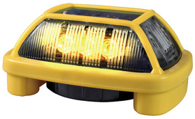 ニコハザード・ファブ 電池式ブザー付LED警告灯　黄
