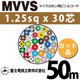 マイクロホン用ビニルコード （カット品） MVVS 1.25sqx30芯 （1.25mm 30C 30心） （切断 1m～）