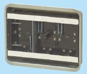 鋼製カバー付スライドボックス（センター磁石付・浅形） [SBG-3FS]