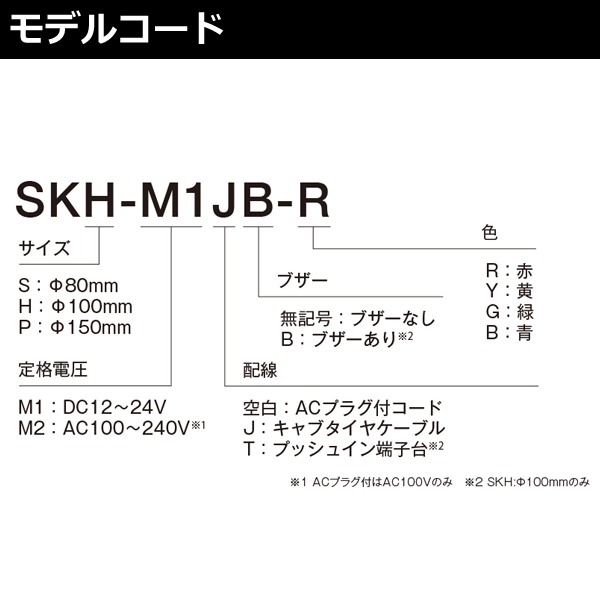 現品限り一斉値下げ！】 パトライト SF10-M2JN-Y 黄 AC100-240V モータレス回転灯 SFシリーズ φ100 