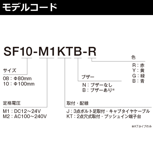 パトライト 回転灯 青色 φ80mm SF08-M2KTB-B