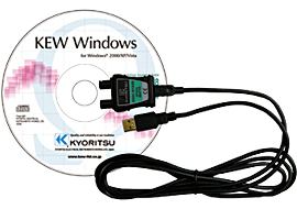 USBアダプタ + KEW Windows（ソフトウェア） USBアダプタ + KEW Windows（ソフトウェア）