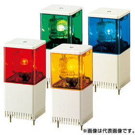 キュービックタワー小型積層回転灯（□82） 【受注生産品】KJS-101-B （DC12V/青/1段式）